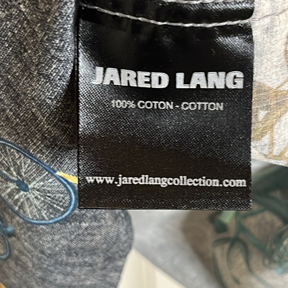 Jared Lang Animal Bicycle Button Shirt Men Size 3XLT Gray Racer Rider Biker Bike - Picture 7 of 11